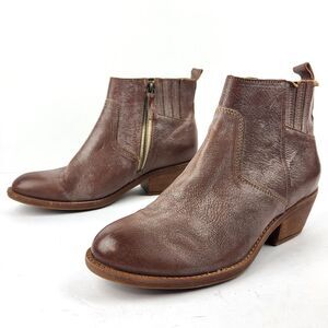 Sofft Women's Ardmore Distressed Leather Chelsea Ankle Booties brown Size 10
